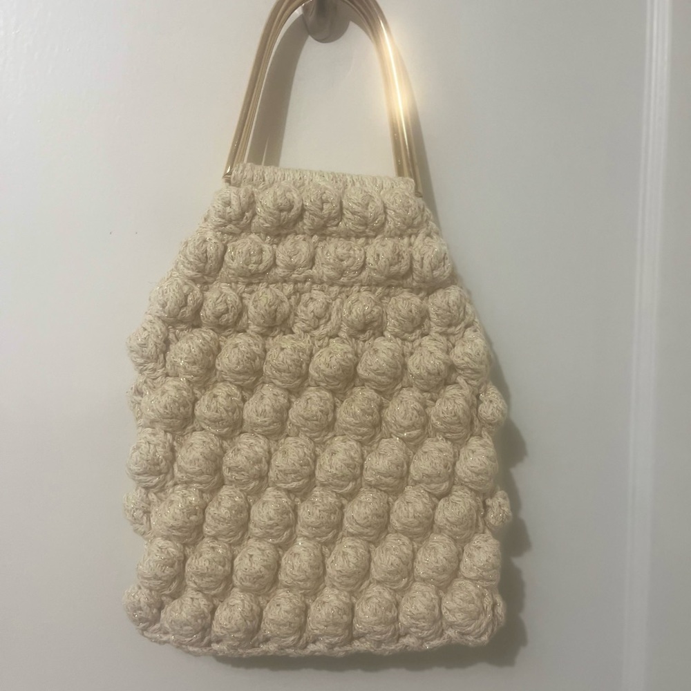 Ulla Johnson Barranco Cotton Bobble Crochet Bag in Cream - Picture 3 of 5